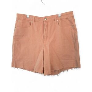 Free Assembly Denim Shorts Raw Hem Casual‎ Everyday Pink Size 14